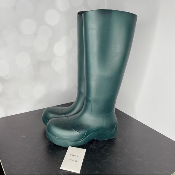 Bottega Veneta Puddle Rubber Boots Inkwell Women’s Sz EU 39 - Picture 2 of 6